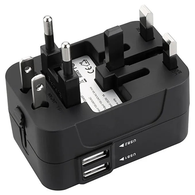 Universal Travel Adapter with Dual USB & USB-C Port