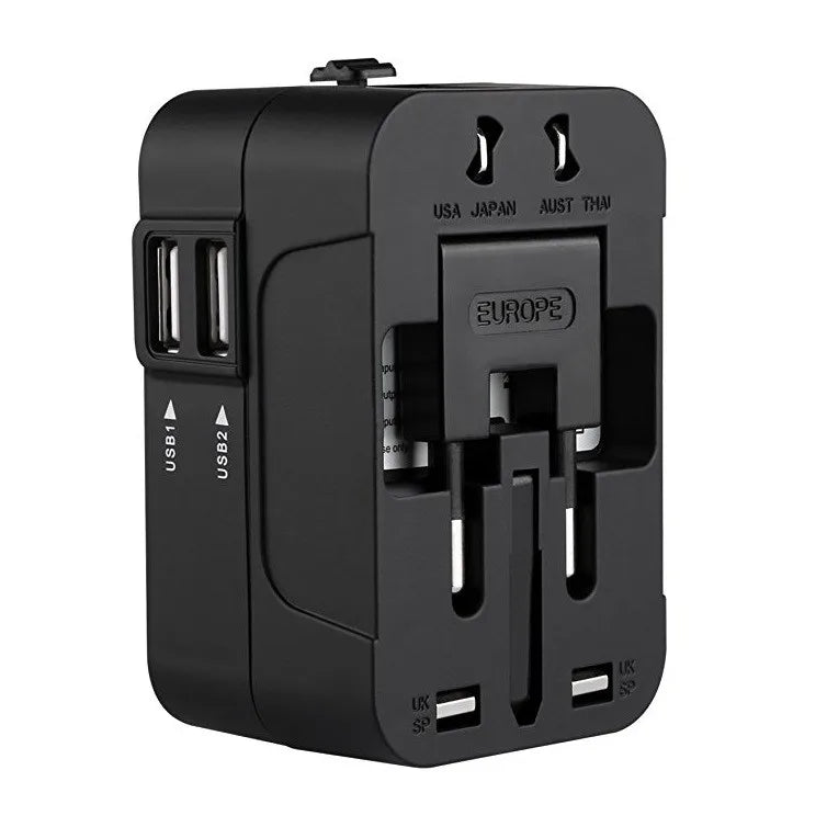 Universal Travel Adapter with Dual USB & USB-C Port