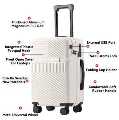 Innovative Carry-On Luggage with USB Charging Port