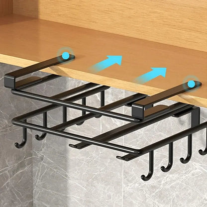 Kitchen Orgawiser Wooden Rack with optional Hooks