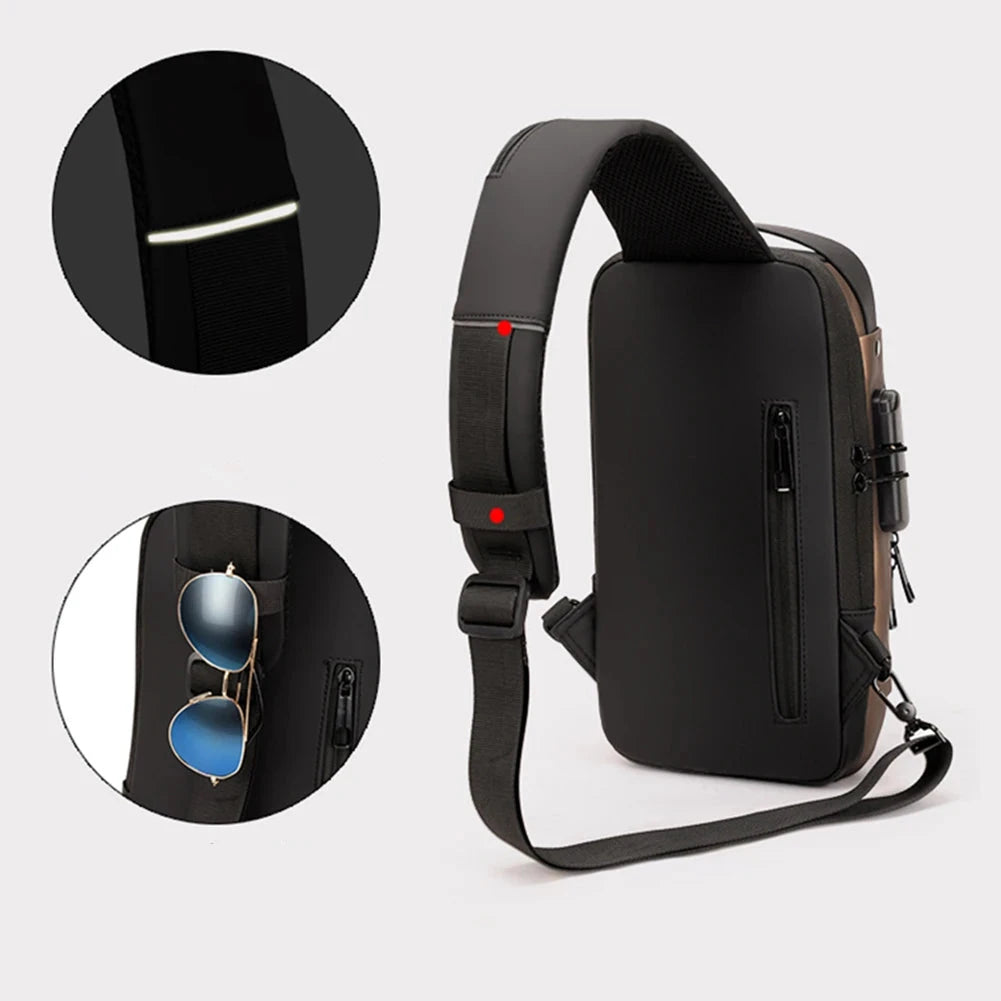 Anti-theft Crossbody Backpack with USB Port