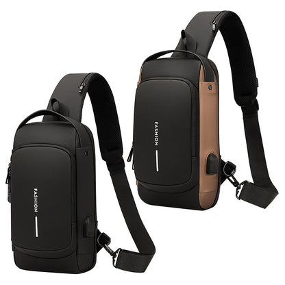 Anti-theft Crossbody Backpack with USB Port