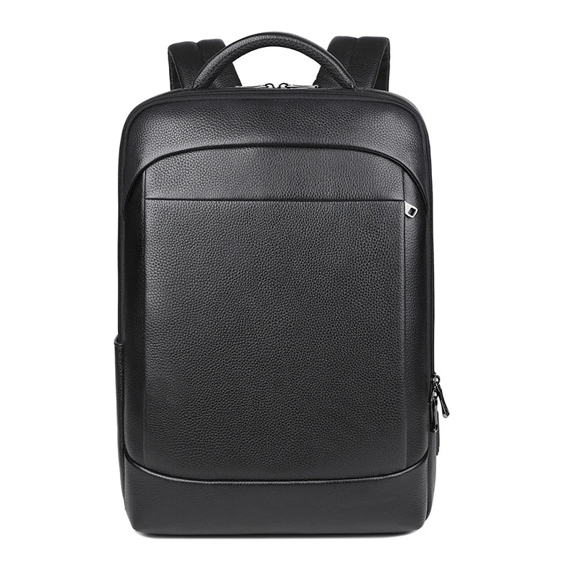 Leather Laptop Backpack with USB Charger