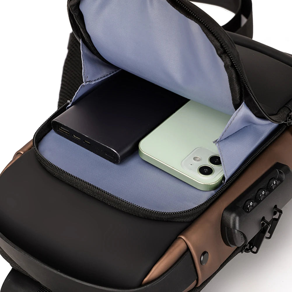 Anti-theft Crossbody Backpack with USB Port