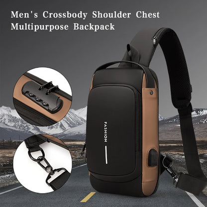 Anti-theft Crossbody Backpack with USB Port