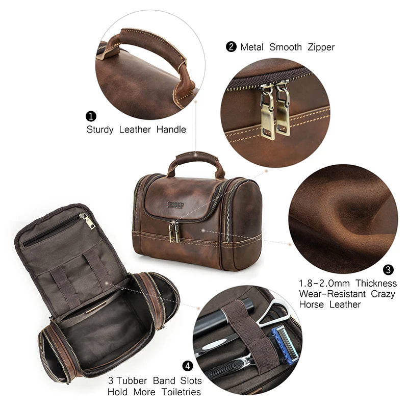 Horse Leather Toiletry Bag