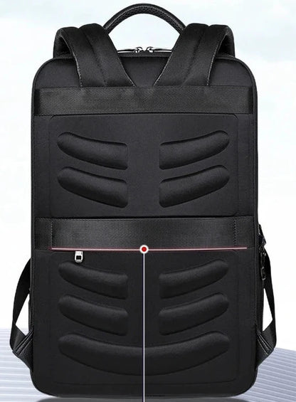 Leather Laptop Backpack with USB Charger