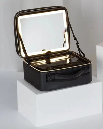 Professional Makeup Case With Lights & Full Screen Mirror