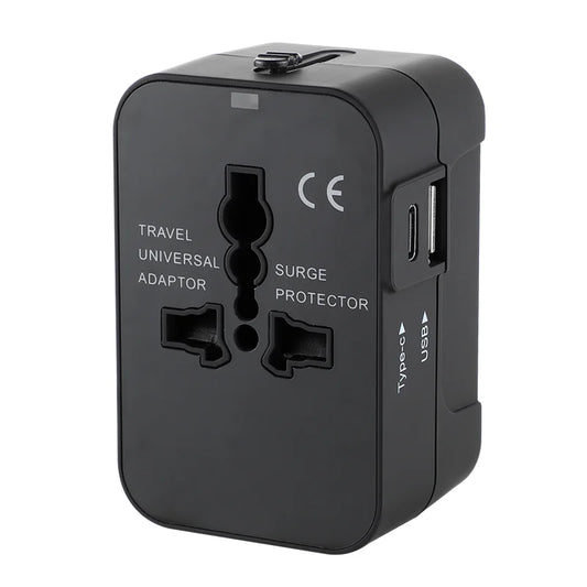 Universal Travel Adapter with Dual USB & USB-C Port