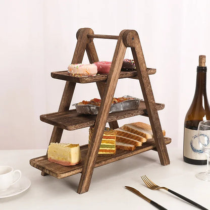 Wooden Three-layer Storage Tray