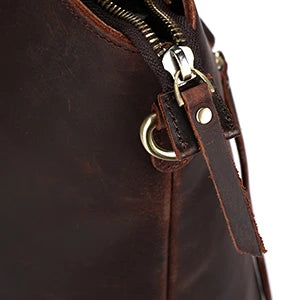 Vintage Genuine Leather Shoulder Work Tote Bag